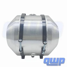 Round Fuel Tank Gas Tank With Baffle 4 Gallon 10''x14'' 1/4'' NPT Aluminum Spun