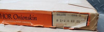 Onion Skin Paper 8-1/2'' X 13  White SUB. 9 8.5x13 Zellerbach Paper Co 50 sh pack