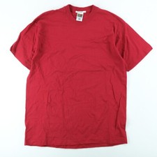 VINTAGE y2k Single Stitch T-Shirt XL Blank Red Fruit Of The Loom Made in USA