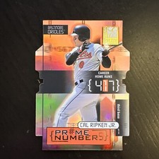 Cal Ripken 2001 Donruss Elite Prime Numbers  #pn-4b Die Cut /407 Orioles Hof