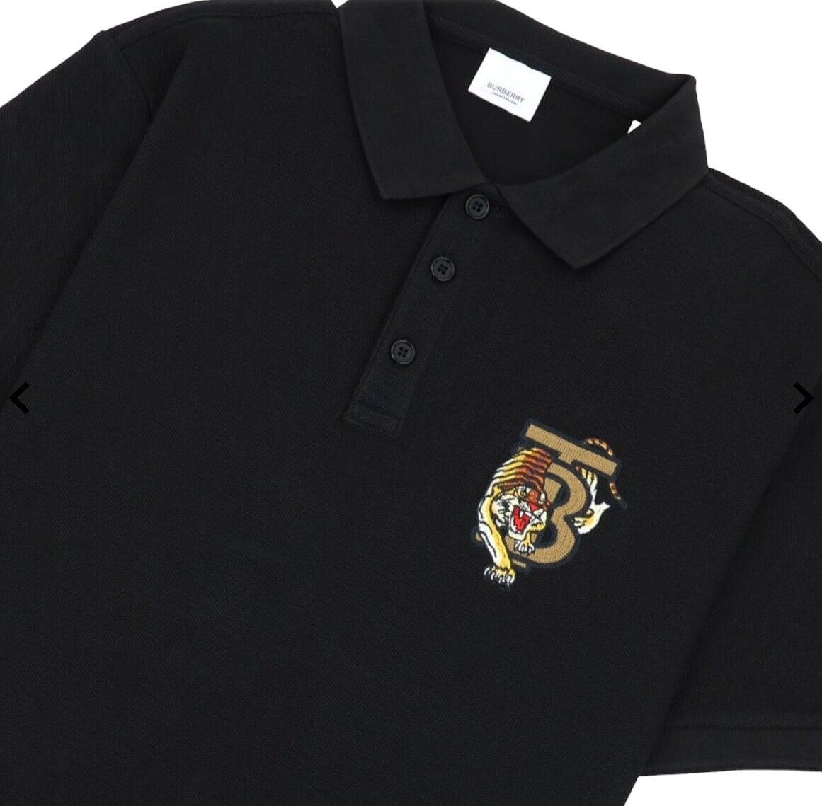 Burberry Tiger TB Monogram Piquet Cotton Polo, Black | eBay Burberry Tiger TB Monogram Piquet Cotton Polo, Black | eBay