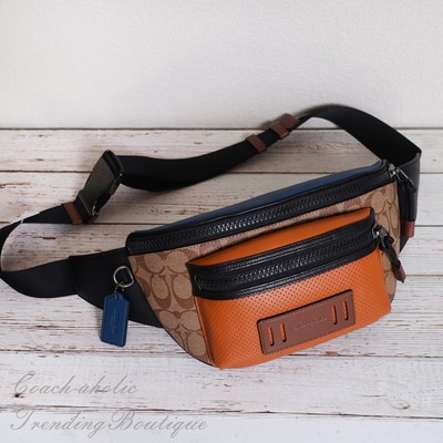 coach terrain belt bag in signature canvas