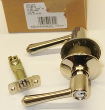 Schlage Dempsey Door Handle Keyed Entry Lock Polished Nickel F51A DMP 618