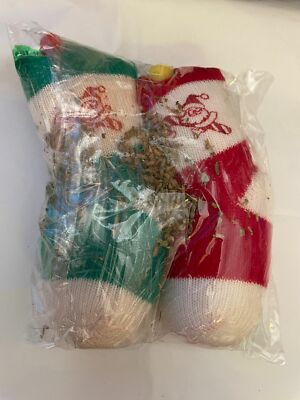 Organic Catnip Holiday Socks Wild 6'' Quiet Cat Toy Christmas 2 Pack USA Made 