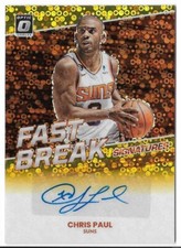 CHRIS PAUL 2022 PANINI OPTIC GOLD FAST BREAK AUTO AUTOGRAPH CARD #7/10!