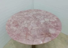 42" x 42" Custom Rose Quartz Coffee Table Top - Boho Home Decor