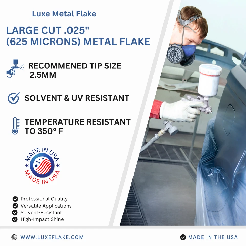 Aditivo de pintura premium corte grande escamas de metal púrpura real de 0,025" 15 oz (444 ml) Foto 4 de 4