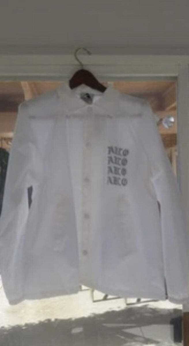 NEW Kanye West Life Of Pablo TLOP Merch Coach Jacket White NEW Kanye West Life Of Pablo TLOP Merch Coach Jacket White