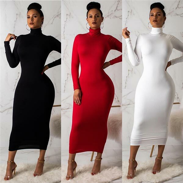 Party Autumn Long Tight Dress Long 