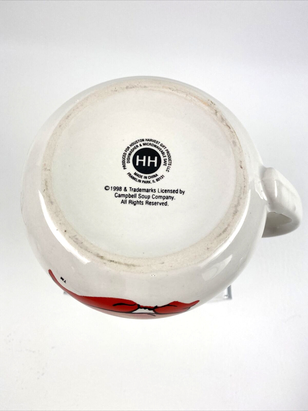 Vintage 1998 Campbell Soup Kid Collectible Mug Cup Bowl Houston Harvest Gift