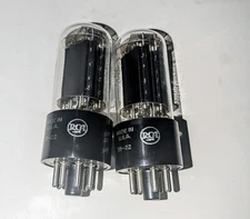 Vintage Match Date Code RCA JAN CRC- 26A7GT Vacuum Tubes Black Plate