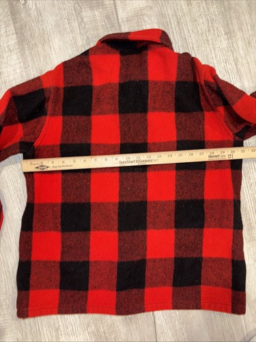 Giacca camicia vintage Woolrich misto lana flanella uomo L bufalo check anni 70 0287 - Foto 13 di 16