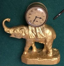 Antico Orologino da Tavolo in Bronzo Dorato
