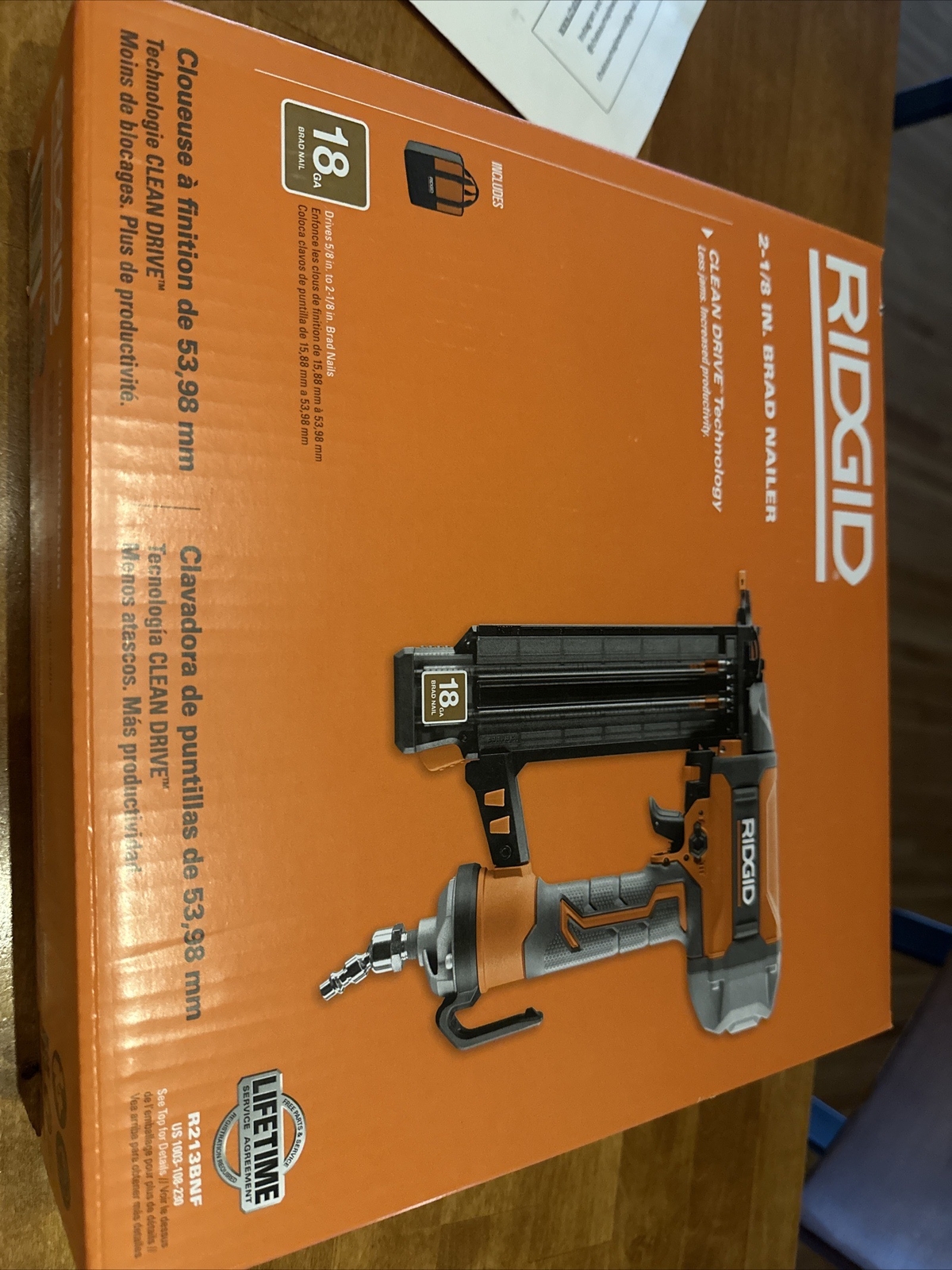 Rigid R213BNE 18Gauge 21/8 in. Brad Nailer eBay
