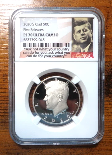 2020 S Clad Proof Kennedy Half Dollar NGC PF 70 ULTRA CAMEO FIRST RELEASES