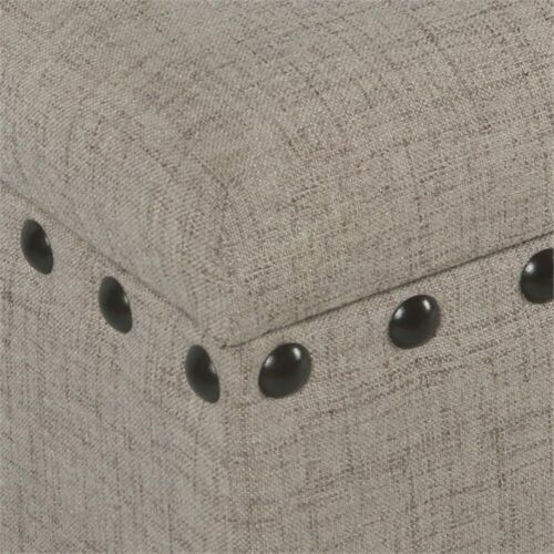 Rectangular Tan Storage Bench with Reinforced Hinge - Versatile Home Accent - Picture 12 of 12