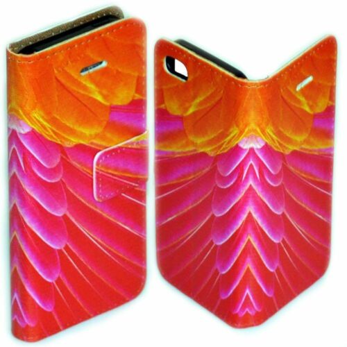 For Samsung Galaxy Series Colourful Feather Print Wallet Mobile Phone Cover #2 - Picture 3 of 6