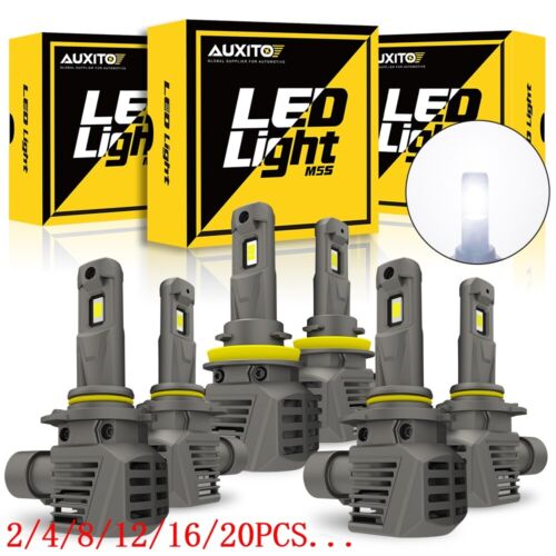 9005+9006 LED Combo LED Headlight Kit 30000LM Light Bulbs Hi/Low Beam 650 2/4X