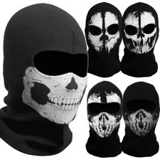 Unisex Ghost Print Balaclava Hood Face Mask For War Game Halloween Cosplay US