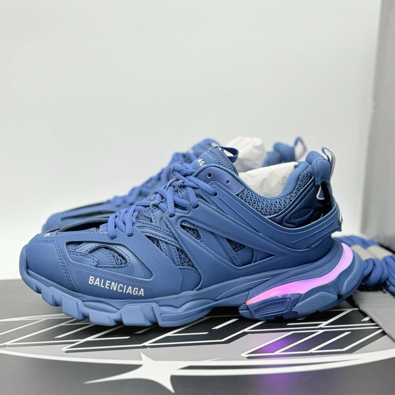 Balenciaga — Size 41 (8 US) - Balenciaga Track LED Sneaker ' Navy ' | BRAND NEW!