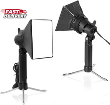 Meking Mini Softbox Photography Lighting Kit, Portable 4X4.8In Continuous Lighti