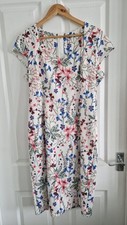 M&S Collection Floral Cap Sleeve Bodycon Midi smart occasion event dress size 16