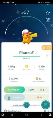 Shiny Pikachu Ash Hat Lucky Guarantee