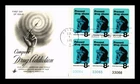 Dr Jim Stamps Prevent Drug Abuse Plate Block of 6 First Day Cover ArtCraft