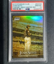 2019 Topps Stadium Club Chrome Gold Minted Refractor Juan Soto PSA 10 Pop 6