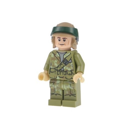 1x LEGO Mini Figurine Star Wars Endor Rebel Trooper 1 Olive Green Helmet 75094