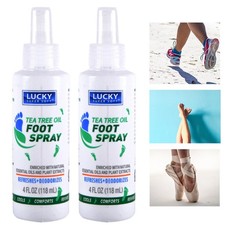 2 Natural Foot Spray Odor Eliminator Athlete Shoe Deodorizer Freshener Tea Tree