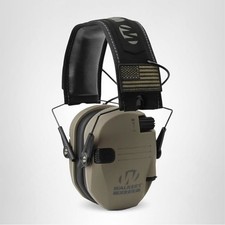 Walkers Razor Slim Shooter Electronic Folding Ear Protection Muffs, Tan Patriot