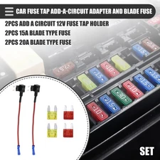 Add a Circuit 12V Mini Fuse Tap w/ 2pcs 10A 20A ATM APM Blade Type Fuse 1 Set