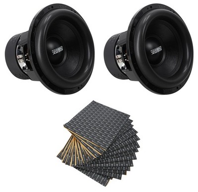 (2) Sundown Audio X-15 V.3 D2 15'' 2500 Watt RMS Subwoofers+Rockmat SW-XV315D2