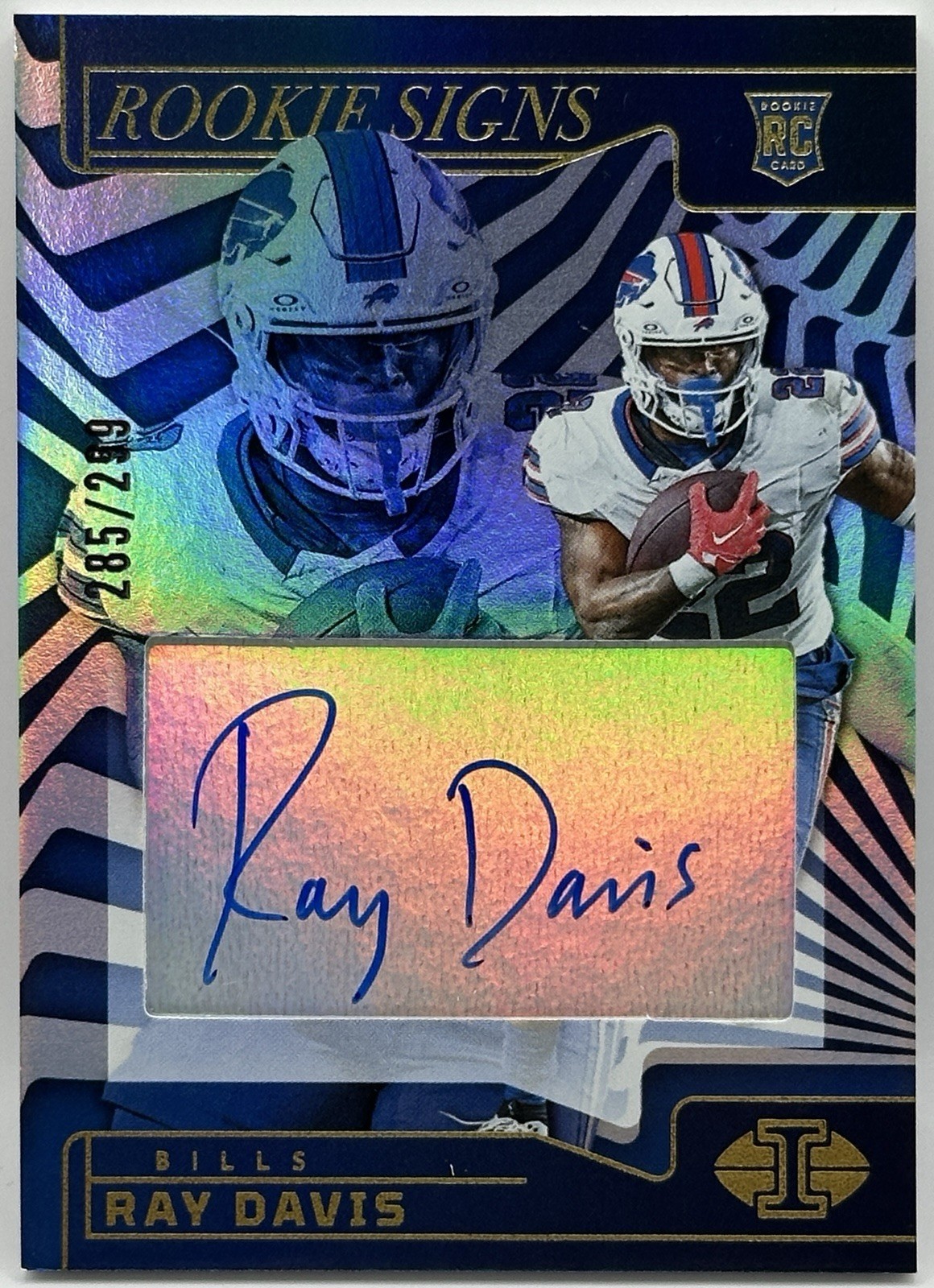 2024 Panini Illusions - Rookie Signs Ray Davis #RS-RDS /299 (AU, RC) BUF