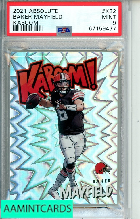 2021 PANINI ABSOLUTE KABOOM! BAKER MAYFIELD #K32 PSA 9 MINT
