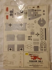 Wilhelmshavener Modellbaubogen Fokker DR.1 Paper Model Vintage New
