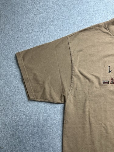 VINTAGE Lake Tahoe Shirt Adult Large Brown Vacation Casual Outdoors USA Mens - Picture 8 of 12