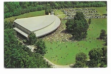 Postcard Lenox Massachusetts Aerial View Music Shed Tanglewood c1967