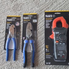 Klein Tools CL390 3pc Tool Set Clamp Meter + Lineman's Pliers + Cutters