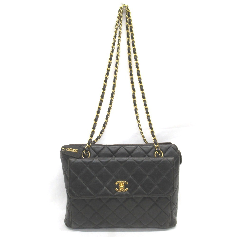 Chanel Classic Lambskin Matelasse Shoulder Bag with Chain Strap-image