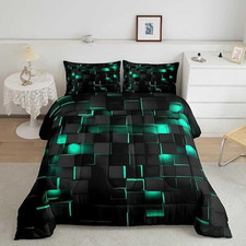 3D Geometric Duvet Cover Bedding Set Twin Full Queen King Polyester Quilt Set