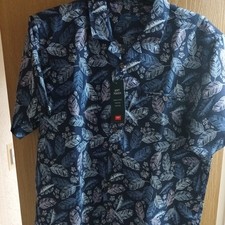 Image of Cotton Traders mens Size XL s/s Shirt  Tropical PALM LEAFS Print  Polyester BNWT
