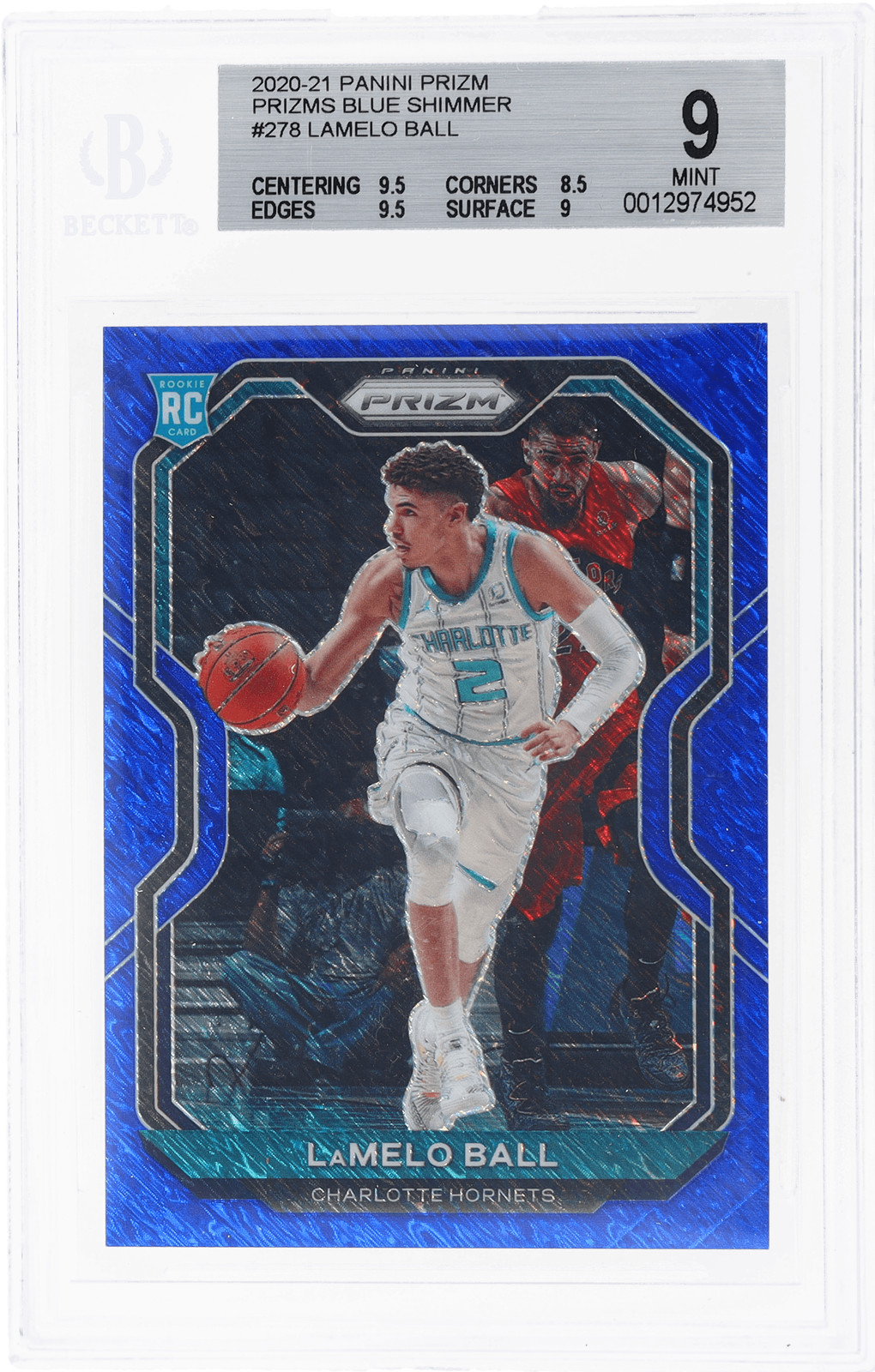2020 Panini Prizm Lamelo Ball Blue Shimmer Prizm #278 /35 BGS 9 Rookie RC