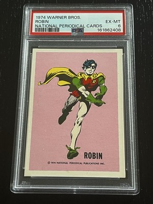 1974 Warner Bros Wonder Bread Robin DC National Periodical Card PSA 6 EX-MT