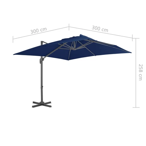 vidaXL Ampelschirm mit Aluminium-Mast 400x300 cm Terrakotta - Bild 4 von 23