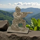 Hand Poured Army Man Soldier Figurine 7.13g .925 Sterling Silver Mini Statue