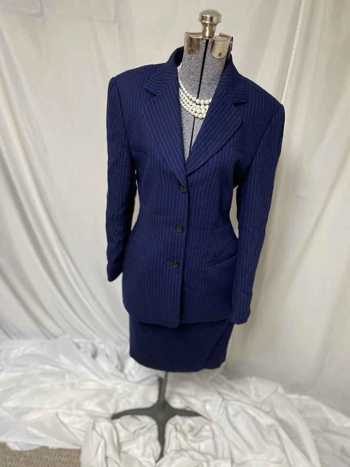 Traje Falda Escada Margaretha Ley Talla 42 Se Ajusta Como 10 Conjunto Dos Piezas Bolsillos M Foto 3 de 4