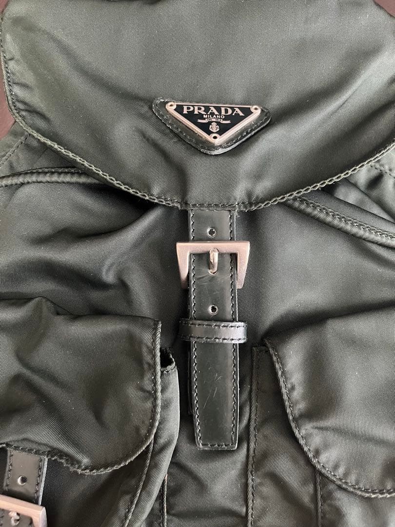 PRADA triangle logo nylon backpack drawstring typ… - image 2