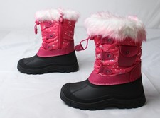 Dream Pairs Girls' Waterproof Warm Snow Boots AC2 Fuchsia Size US:2 EU:33.5